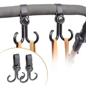 BUFFER® 2'li Bebek Arabası, Motor, Bisiklet Eşya Taşıma Aparatı Plastik Kanca - 1