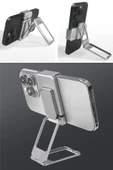 BUFFER®  360 derece Dönen Tüm Telefon Tipleri İle Uyumlu Metal Telefon Standı Braket - 7