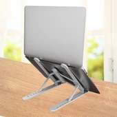 BUFFER® Ayarlanabilir Plastik Dizüstü Destek Tabanı Katlanabilir Taşınabilir Laptop Sehpası Yükselti - 3