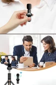 BUFFER® Type C Uyumlu İphone Dönüştürücülü Kablosuz Yaka Mikrofonu Android ve İphone Uyumlu Mini Mikrofon - 7