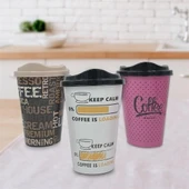 BUFFER® 3 Adet Kahve Bardağı Seti Dekoratif Plastik Kahve Muhafaza Bardağı - 2