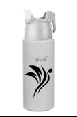 BUFFER® Kilitlenebilen Matara Güvenlikli Suluk Sporcu Matarası Spor Su Şişesi İçecek Şişesi 700ml - 8
