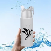BUFFER® Kilitlenebilen Matara Güvenlikli Suluk Sporcu Matarası Spor Su Şişesi İçecek Şişesi 700ml - 2