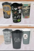 BUFFER® 3 Adet Kahve Bardağı Seti Dekoratif Plastik Kahve Muhafaza Bardağı - 7
