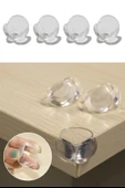 BUFFER® Bebek Çocuk Yumuşak ve Esnek Dairesel Şeffaf Yapışkanlı Güvenlik Köşe Koruyucu (4 Adet) - 8
