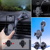BUFFER® Güçlü Vantuzlu Araç İçi Konsol Üstü Telefon Tutucu Aparat - 2