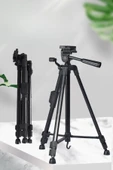 BUFFER® Telefon ve Fotoğraf Makinası Takılabilen Bluetooth Kumandalı 146 cm Tripod - 6