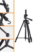 BUFFER® Telefon ve Fotoğraf Makinası Takılabilen Bluetooth Kumandalı 146 cm Tripod - 8