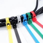 BUFFER® 30 Parça Plastik Kablo Kelepçe Seti Kablo Düzenleyici Bağlama Bantları - 4