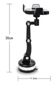 BUFFER® Jel Vantuzlu Cama Takılabilen Güçlü 360 Derece Dönebilen Ayarlanabilir Araç Içi Vantuzlu Telefon Tutucu - 7