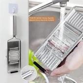 BUFFER® Ayarlanabilir 3 Farklı Başlıklı Tutmalı Sebze Dilimleyici Peynir Rendeleyici Aparat - 5