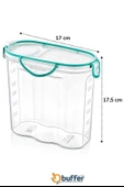BUFFER® Kilitli Kapaklı Contalı Hava,Su Sıvı Geçirmez 1,7 Litre Erzak Saklama Kabı-SA585 - 8