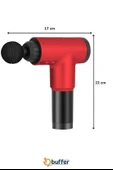 BUFFER® 4 Başlıklı 6 Seviye Hız Ayarlı Vurmalı Kas Yoğurmalı Titreşimli Masaj Tabancası Aleti thumbnail 8