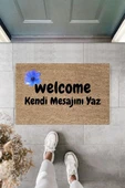 Dijital Baskı Kişiye Özel İç Kapı Dekorasyon Paspas PS11317 - 1