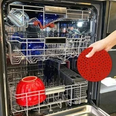 BUFFER® Renkli Isıya Dayanıklı Yıkanılabilir Silikon Fırın Ve Airfryer Yuvarlak Pişirme Matı 23 Cm - 7