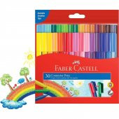 Keçeli Kalem 30 lu Eğlenceli Yaratıcı Set Faber Castell 30 Renk Eğlenceli Keçeli Kalem Seti - 1