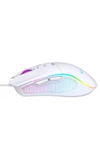 Claws  Crossfire V1 12800 Dpi Full Wide RGB Özel ABS Doku Reflex Örgü Kablolu Gaming Mouse Beyaz - 5