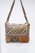 Kadın Kilim & Dokuma Desenli El Yapımı Omuz Çantası - 3