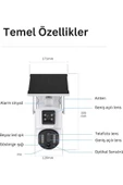 Avenir AV-M13 4g Simkartlı Solar Panelli 3 Lensli 12mp Full Color Gece Görüşü Çift Yönlü Ses Kamera - 2