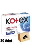 Kotex Ultra Gece Hijyenik Ped 6'lı X 5 Adet - 1