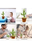 Konuşan Dans Eden, Müzikli Işıklı Saksı Kaktüs Peluş Oyuncak - 7