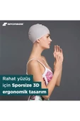 Silicone Swimming Cap - Deniz Ve Havuz Silikon Yüzücü Bonesi - 4