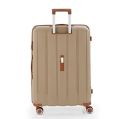 MÇS Bavul Büyük ve Kabin 2li Set Kırılmaz Silikon Valiz V305 Şamp/Kahve - 3