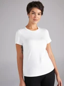 Faik Sönmez Minimalist Yuvarlak Yaka Kısa Kol Kadın Tişört - Günlük - 9