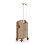 MÇS Bavul Büyük ve Kabin 2li Set Kırılmaz Silikon Valiz V305 Şamp/Kahve - 8