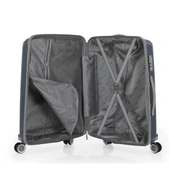 MÇS Bavul Büyük ve Orta 2li Set Kırılmaz Silikon Valiz V305 Laci/Gri thumbnail 6