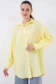 Çizgili Uzun Gömlek Tunik 5963 - Sarı - 3