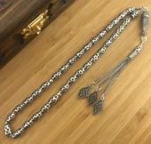 925 Ayar Gümüş Arpa Kesim Tesbih Model 1 thumbnail 1