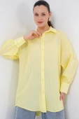 Çizgili Uzun Gömlek Tunik 5963 - Sarı - 4