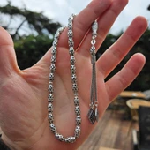 925 Ayar Gümüş Arpa Kesim Tesbih Model 1 thumbnail 2