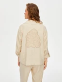 Faik Sönmez Kadın Kontrast Dikiş Detaylı Astarsız Track Ceket thumbnail 11