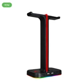 GameBooster HS01 RGB Aydınlatmalı İkili Kulaklık Standı - 1
