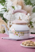 Acar Qualita Flower Emaye Bitki Çayı Demliği XAP-06504 - 1