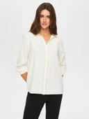 Faik Sönmez Kadın Zincir Şerit Detaylı Şık Gömlek 25YUS25GML014 thumbnail 1