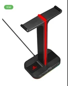 GameBooster HS01 RGB Aydınlatmalı İkili Kulaklık Standı - 2