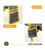 Comfort 3 Kademeli Katlanabilir Kamp Sandalyesi-Sarı - 5
