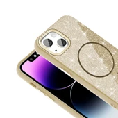 iPhone 13 Kılıf Magsafe Şarj Özellikli Parlayan Simli Okso Kapak thumbnail 10