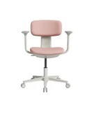 Tesla Comfort Çalışma Koltuğu - Pembe Kumaş 61x74-86x60 cm - 5