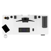 Adore Gaming Maestro-X Yükseklik Ayarlı Oyuncu Masası - Beyaz 140x72-117x60 cm - 7