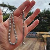 925 Ayar Gümüş Arpa Kesim Tesbih Model 3 thumbnail 2