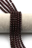 Pembe Garnet (A Kalite) Doğaltaş Dizi 5 mm Küre Kesim - 1