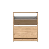 Flat Duo 2 Katlı Geniş Ayakkabılık - Florida Meşe 73x84x26 cm - 2