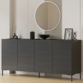Sephia Yemek Odası Aynası Yuvarlak - Diamond Beyaz 72x2x72 cm - 4