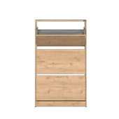 Flat Duo 3 Katlı Geniş Ayakkabılık - Florida Meşe 73x119x26 cm - 3