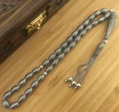 925 Ayar Gümüş Arpa Kesim Tesbih Model 3 thumbnail 1