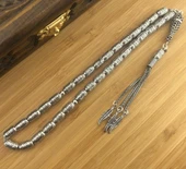 925 Ayar Gümüş  Fizyon Kesim Tesbih Model 2 thumbnail 1